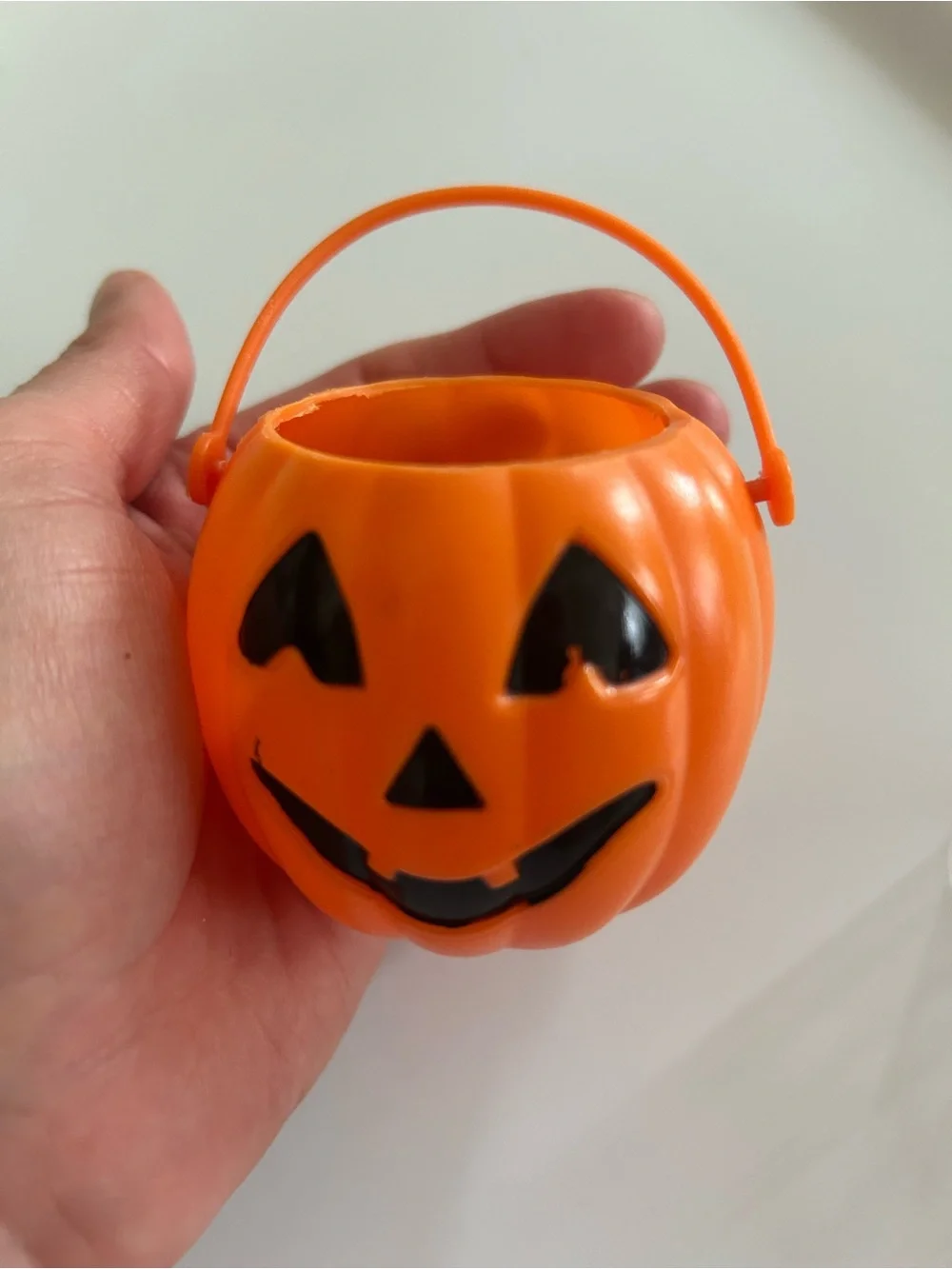 Mini Jack-O-Lantern Pumpkin Bucket for 18 inch Dolls